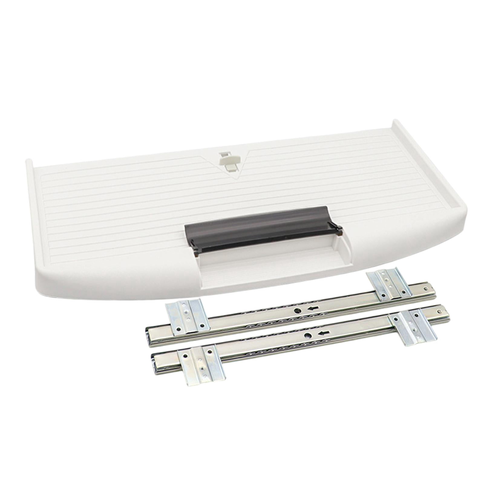 figatia under Table Computer Keyboard Drawer Replacement Saving Space Accessory Easily Install with Screws 54.7x27cm Slide Out White 27mm W Rail