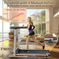 thumbnail image 3 of Simpfree Treadmill with Height-Adjustable Desk, 300LBS Folding Treadmill with Incline\App\Bluetooth Speakers\LED Monitor\64 Programs for Home, 0.6-7.5MPH/h, 3 of 9