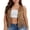 Khaki, variant on Women Hippie Waistcoat Vest Lightweight Solid Color Open Front Sleeveless Jacket with Tassel for Streetwear Outerwear