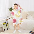 thumbnail image 6 of FORMRS Wearable Blanket Hoodie with Sleeves for Kids Cozy Flannel Sweatshirt, White Grapefruit Slices, 6 of 7