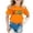 Orange, variant on Printed T-Shirt, Casual Comfort Top for Boys & Girls (3-9 Y), Funny Letter Print Country Music Football Fans Tee Red 110