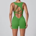 thumbnail image 7 of DHFJKG Workout Romper For Women Backless Sleeveless V Neck Sexy Yoga One Piece Short Jumpsuit Summer Gym Athletic Outfit Stylish Onesie, 7 of 7