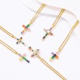 thumbnail image 3 of Fashion Multi-Color Zircon Cross Pendant Necklace - Trendy and Stylish Jewelry for Women, 3 of 9