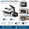 thumbnail image 2 of 2026 New Portable Handheld Steam Cleaner 2500W Powerful Steam Cleaner 6 Speed Adjustable 1200ml Tank Household Steamer for Kitchen Bathroom Car Furniture,Beige, 2 of 7