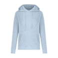 thumbnail image 5 of ZyeKqe Hoodies for Women Long Sleeve Shirts Drawstring Hooded Sweatshirts Lightweight Pullover Top with Pockets, 5 of 6
