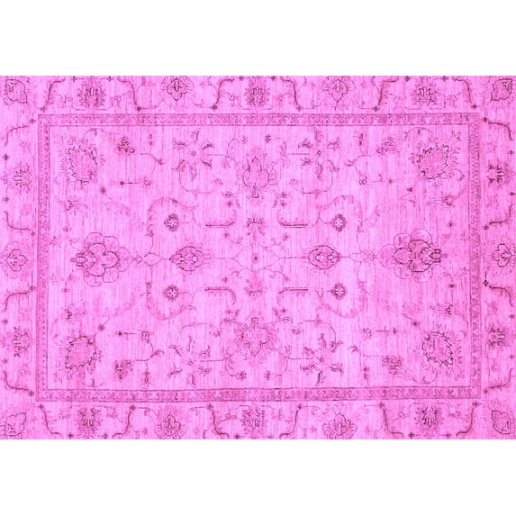 Ahgly Company Indoor Rectangle Abstract Purple Modern Area Rugs, 7' x 9'