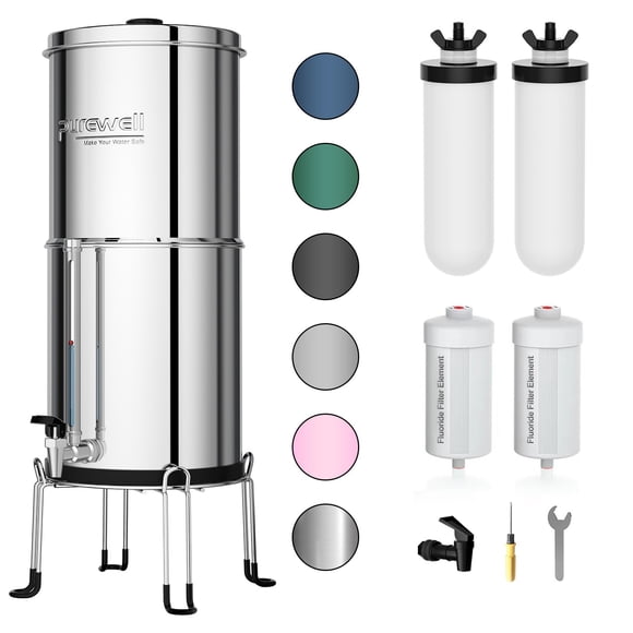 Sistema de filtro de agua Purewell PW-OBT-CF de 8 etapas con 4 filtros