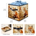 thumbnail image 3 of Fox Foldable Cube Organizer with Handle, 10.8"x10.5"x10.6", Large Capacity Clothes Storage Containers Basket, 3 of 6