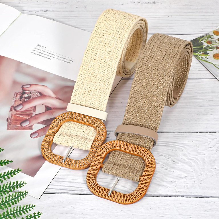 Straw Woven Elastic Belt Boho Stretch Waist Belt for Dresses s-l400.jpg main image 4