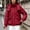 B_ Red, variant on Women's Cotton-Padded Jacket with Pocket Long Sleeve Solid Winter Coat Short Casual Outerwear Hooded Coat Black L