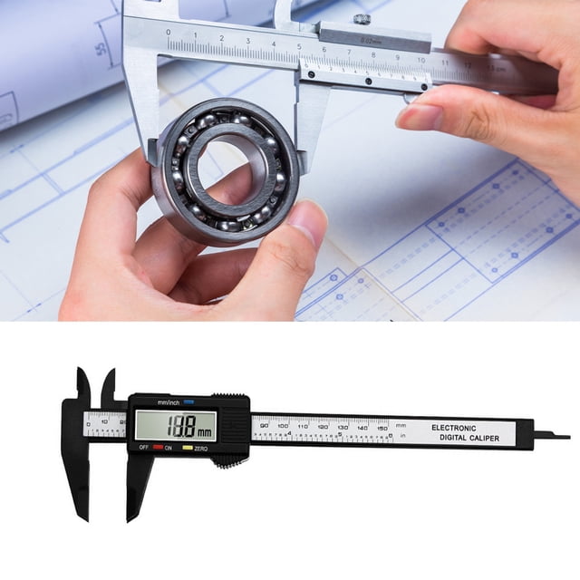 Calibradores electrónicos digitales multipropósito plásticos de alta resistencia unidades livianas mm/pulgada herramientas de medición vernier