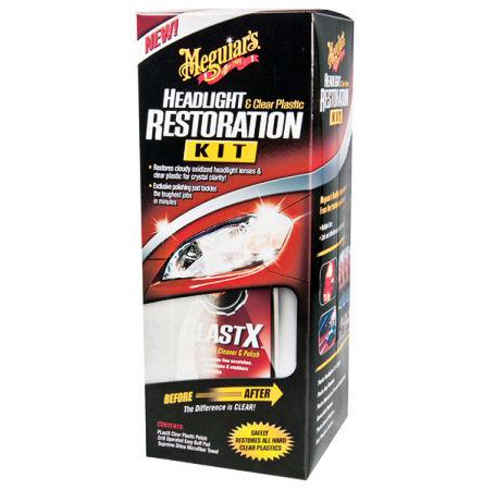 MEGUIARS INC HEADLIGHT & CLEAR PLASTIC RESTORATION KI