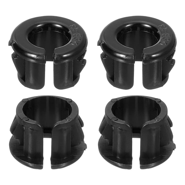18 Paquete de Casquillos de Cable, Casquillo Abierto de Montaje de 1/2" - Negro Redondo de Nylon