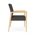 thumbnail image 2 of Pemberly Row Waiting Reception Wide Guest Chair Wood Frame in Gray, 2 of 5