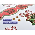 thumbnail image 3 of Rally Home Goods Premium Vinyl Rectangular Tablecloth, Flannel Backing, Spill Proof Wipeable Cover, Red Holidays Pattern for Thanksgiving and Christmas, for Tables up to 60 x 84 Inch, 3 of 7