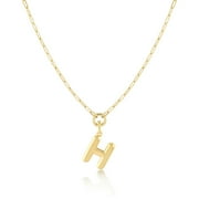 Jewelry Atelier Gold-Filled Initial Necklace for Women – Layered Initial Necklace with A-Z Pendant – 14k Gold-Filled Paperclip Chain– Cute Layered Gold Choker – Gold Jewelry for Women