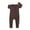 Brown, variant on MEZZALL Baby Ribbed Pajamas Girls Boys Zipper Long Sleeve Romper Jumpsuit Stylish Loungewear, Dark Green, 18-24 Months