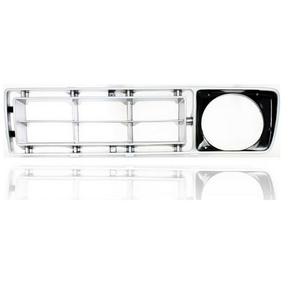 Grille - Compatible/Replacement for '76-77 Ford F-100/150/250/350 - Silver Shell Insert - Left Hand - Driver, D6TZ8151A