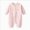 O161-Pink, variant on 12-18 Months Newborn Baby Boy Girl Cute Romper Infant Button Letter Graphic Long Sleeve Jumpsuit Spring Fall Outfit Clothes