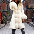 thumbnail image 2 of Faux Jacket For Mid Long Coat Winter Warm Thick Soft Pile Elegant Outerwear Fashionable Style Outwear, 2 of 6