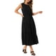 thumbnail image 4 of INSPIRE CHIC Vestidos de Verano para Mujeres Sin Mangas con Cuello Redondo, Vestido Midi Casual con Capas y Bolsillos XL Negro, 4 of 6