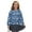 Blue Floral, variant on Girls Long Sleeve Cardigan with Print, Lightweight Polyester Crewneck Button Front Jacket, Soft Machine Washable Top for School and Casual Wear, Ages 5-6, Dachshund Paw White