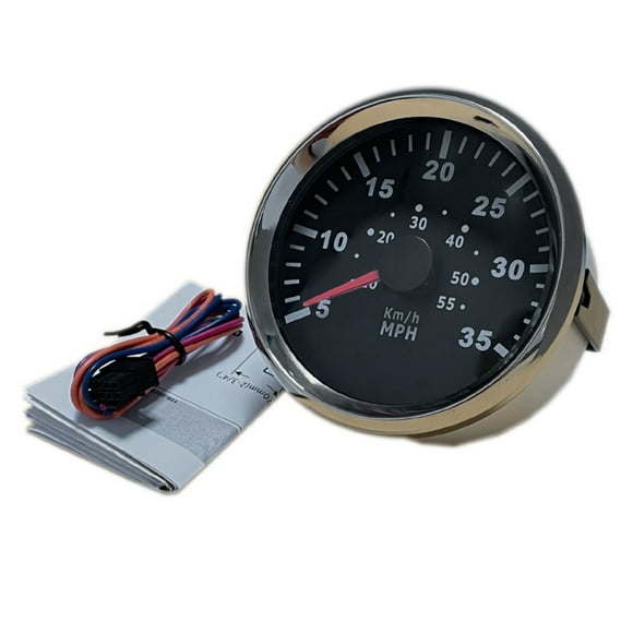 Universal 85mm Speedometer Boat Speed Gauge Marine Pressure Pitot Tube Pressure Signal 0-55km/h 0-90km/h 0-100km/h For Car Boat ,High Precision