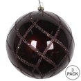 thumbnail image 2 of Vickerman MT198175D 4.75 in. Chocolate Candy Glitter Net Ornament - 3 per Bag, 2 of 3
