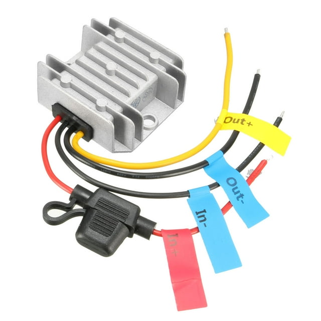 Regulador convertidor de potencia uxcell DC 12V/24V (9V~35V) a DC 6V 10A 60W transformador de voltaje a prueba de agua
