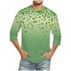thumbnail image 1 of Camisetas de Manga Larga de Algodón Cuarto de Manga Cuello Redondo con Impresión Del Día de San Patricio, Moda Casual, 1 of 8