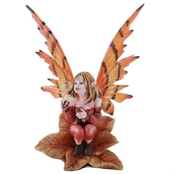 5.75" Tall Fall Maple Leaf Wild Fairy Goddess Decorative Figurine