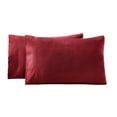 thumbnail image 2 of Superior Solid Flannel Cotton Pillowcases, Set of 2, King, Burgundy, 2 of 6