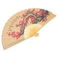 thumbnail image 3 of Oriental Wall Hanging Folding Fan Flower Pattern Paper Fan Wall Background Large Fan Craft, 3 of 3