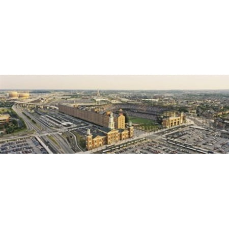 Baltimore Orioles Camden Yards - Aerial view of a baseball stadium in a city Oriole Park at Camden Yards Baltimore Maryland USA Poster Print