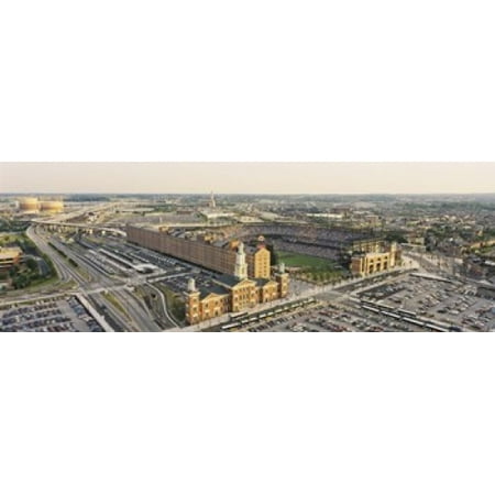 Aerial view of a baseball stadium in a city Oriole Park at Camden Yards Baltimore Maryland USA Canvas Art - Panoramic Images (18 x (Best Food At Camden Yards)