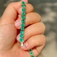 thumbnail image 6 of 5.0MM Round Cut Lab-Created Emerald Tennis Bracelet in 925 Sterling Silver for Her, 6 of 10