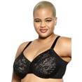 thumbnail image 2 of Felina | Jessamine Unlined Side Smoothing Minimizer Bra | 32C - 44H | Back & Side Smoothing Lace (Black, 32C), 2 of 3