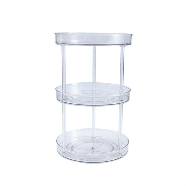 Rotating Storage Rack Transparent Single/Double/Three Tier Turntable