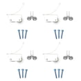 thumbnail image 1 of 4 Sets Window Track Roller Tail Cam Track Wheels Cabinet Sliding Wheel Rollers, 1 of 9