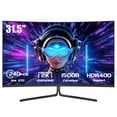 thumbnail image 1 of TITAN ARMY Monitor para juegos curvo de 32 pulgadas, 240 Hz, 1440P, 2K QHD 2560 x 1440 1 ms, sincronización adaptativa, 1500R VA sin marco, 124% sRGB, HDMI 2.1, DisplayPort 1.4, HDR400, luz azul baja,, 1 of 5