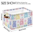 thumbnail image 4 of Yayeee Canvas Storage Basket with Handles for Shelves Fabric Bins Closet Organizer, Colorful Gummy Bears Pattern, 4 of 8