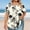 002 Beige, variant on Hvot&aat Womens Plus Size Tops Short Sleeve V Neck Floral Print Blouse Casual Loose Flowy Tunic Tops For Beach Vacation
