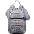 thumbnail image 3 of BabbleRoo Widetop Waterproof Diaper Backpack with Insulated Bottle Pockets, Polyester- Light Gray, 3 of 9