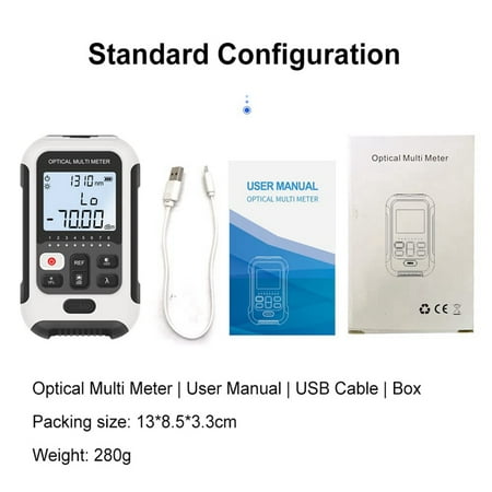 

Optical Meter+ Fault Locator 15Mw and RJ45 Cable Tracker Powered 3In1 Fiber Optic Light Tester+OPM VFL RJ45