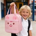 thumbnail image 4 of Cute Animal Insulated Lunch Bag for Kids & Adults – Reusable Cooler Tote with Zipper Pocket for School, Work, Travel,Pink, 4 of 6