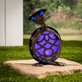 thumbnail image 7 of LED Solar Turtles with Brown Rustic Finish and Gem Eyes.  Green and Blue Color Measuring 8.75 in X 7 in X 14.5 in.  Rechargeable AAA Battery (1). Set of 2., 7 of 7