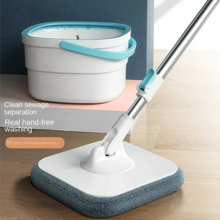 

Efficient Lazy Microfiber Floor Mop with Bucket for Easy Household Cleaning - Clean Water and Sewage Separation Hand Washing - High Quality and Durable Floor Mops for Effective Home Clea