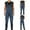 Blue, variant on WXLWZYWL Men's Bib Overall Big and Tall Denim Overalls Casual Duck Bib Overall Regular Slim Fit Fashion Jean Jumpsuit with Multi-Pockets