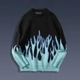 thumbnail image 2 of Suéteres de punto con estampado gráfico para hombre, ropa para hombre, suéteres de punto con estampado hippie, primavera, otoño, meme estético, estilo coreano, feo, ajustado, tejido, 2 of 5