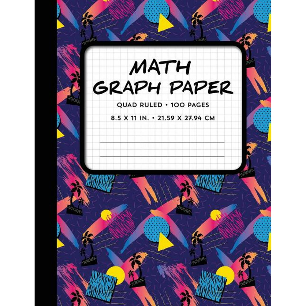 Math Graph Paper Quad Ruled 100 Pages 8.5 x 11 in. 21.59 x 27.